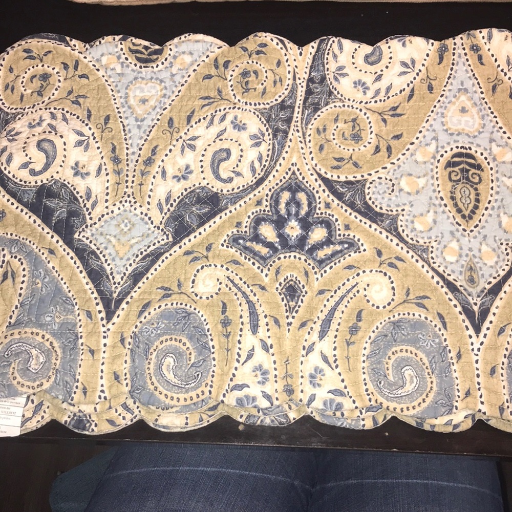 Four brand new blue paisley placemats